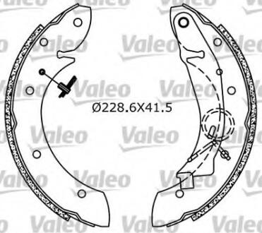Колодки тормозные барабанные, комплект Valeo 554708