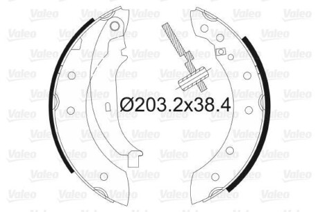 Колодки тормозные барабанные, комплект Valeo 562581
