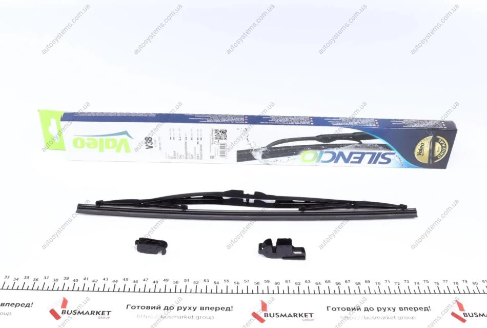 Щітка склоочисника (380мм) Audi A4/A6/Chevrolet Aveo/Renault Kangoo 96- Valeo 574108 (фото 1)