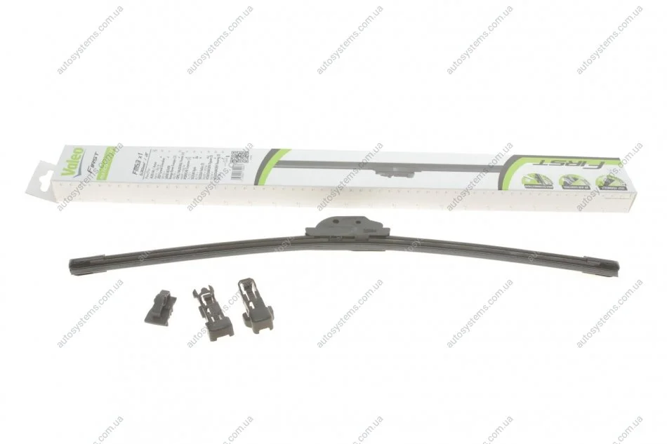 Щітка склоочисника (530mm) VW Caddy II/T4 (безкаркасна) (з к-ктом кріплений) Valeo 575006 (фото 1)