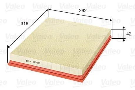 Воздушный фильтр Valeo 585038