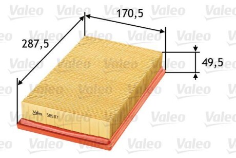 Воздушный фильтр Valeo 585117