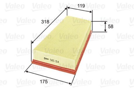 Воздушный фильтр Valeo 585164