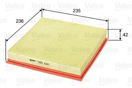 Воздушный фильтр Valeo 585194