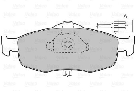 Тормозные колодки дисковые, комплект Valeo 598034