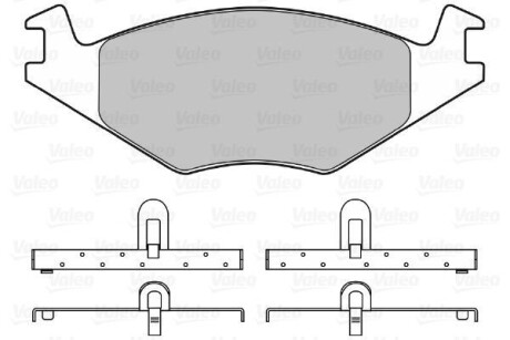Тормозные колодки дисковые, комплект Valeo 598127