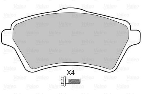 Тормозные колодки дисковые, комплект Valeo 598514