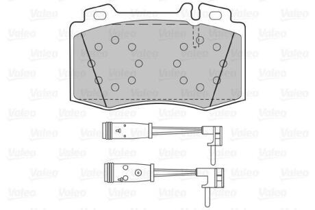 Тормозные колодки дисковые, комплект Valeo 598659