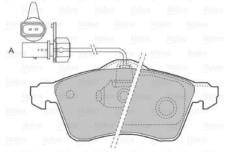 Тормозные колодки дисковые, комплект Valeo 598675