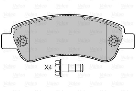Тормозные колодки дисковые, комплект Valeo 598892