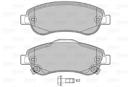 Тормозные колодки дисковые, комплект Valeo 598901