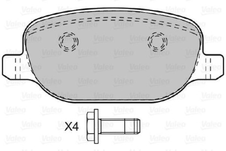 Тормозные колодки дисковые, комплект Valeo 601029