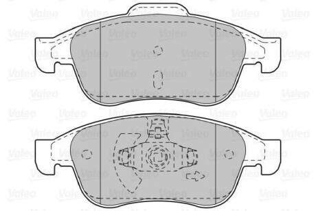 Тормозные колодки дисковые, комплект Valeo 601045