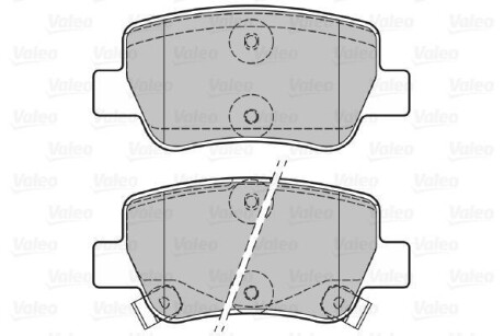 Тормозные колодки дисковые, комплект Valeo 601057