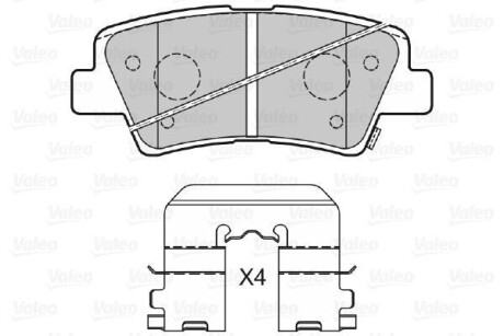 Тормозные колодки дисковые, комплект Valeo 601301