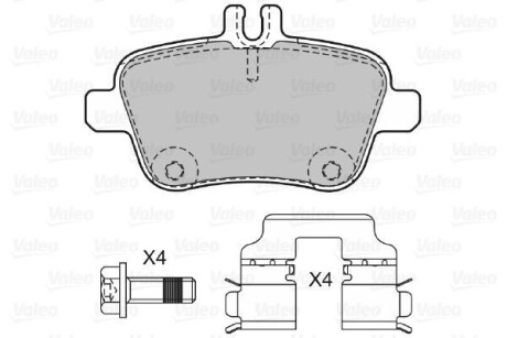 Тормозные колодки дисковые, комплект Valeo 601304