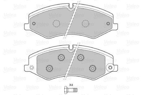 Тормозные колодки дисковые, комплект Valeo 601324