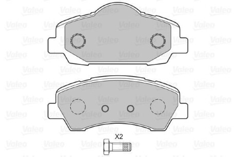 Тормозные колодки дисковые, комплект Valeo 601371