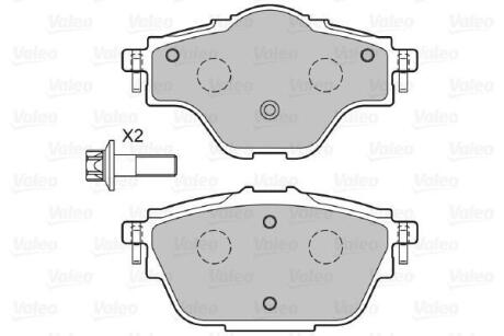 Тормозные колодки дисковые, комплект Valeo 601395