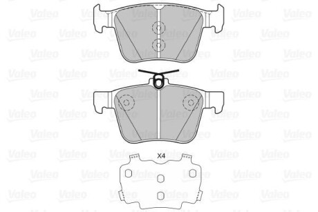 Тормозные колодки дисковые, комплект Valeo 601425