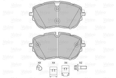 Тормозные колодки дисковые, комплект Valeo 601472