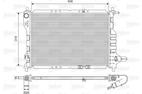 Радиатор охлаждения двигателя Valeo 701598