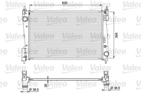 Радиатор охлаждения двигателя Valeo 701717