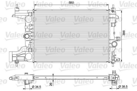 Радиатор охлаждения двигателя Valeo 701723