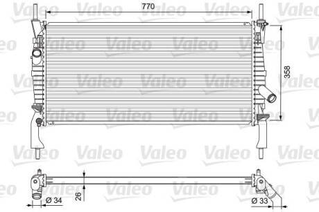 Радиатор охлаждения двигателя Valeo 701731