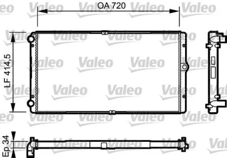 Радиатор охлаждения двигателя Valeo 732177