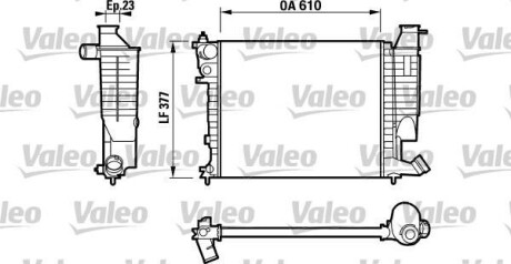 Радиатор охлаждения двигателя Valeo 732535