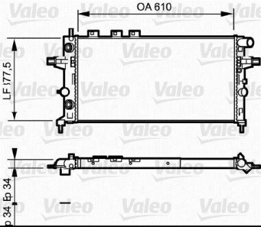 Радиатор охлаждения двигателя Valeo 732548