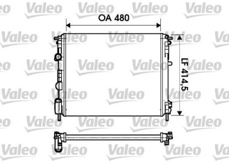 Радиатор охлаждения двигателя Valeo 732621