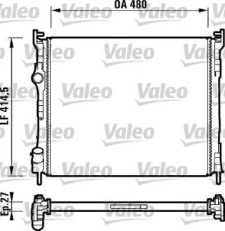 Радиатор охлаждения двигателя Valeo 732737