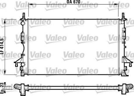 Радиатор охлаждения двигателя Valeo 732827