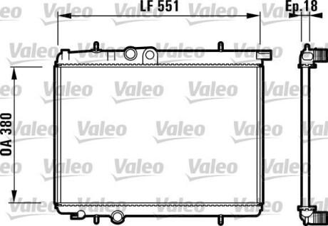 Радиатор охлаждения двигателя Valeo 732886