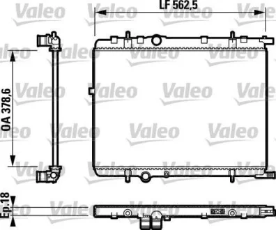 Радиатор охлаждения двигателя Valeo 732890