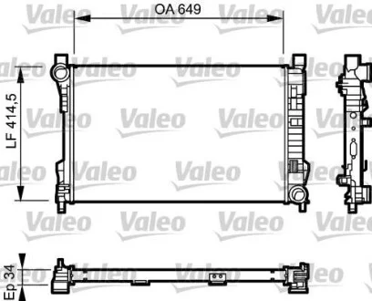 Радиатор охлаждения двигателя Valeo 732900
