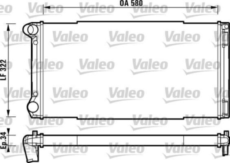 Радиатор охлаждения двигателя Valeo 732913