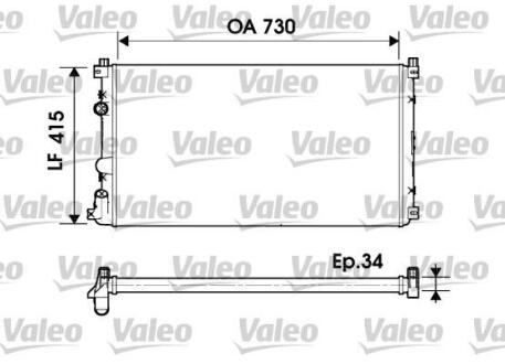 Радиатор охлаждения двигателя Valeo 732918