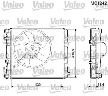 Радиатор охлаждения двигателя Valeo 733062