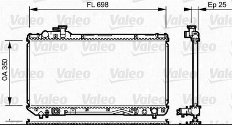 Радиатор охлаждения двигателя Valeo 734172