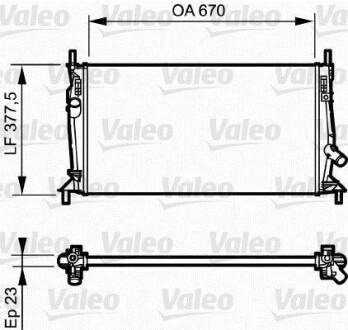 Радиатор охлаждения двигателя Valeo 734320