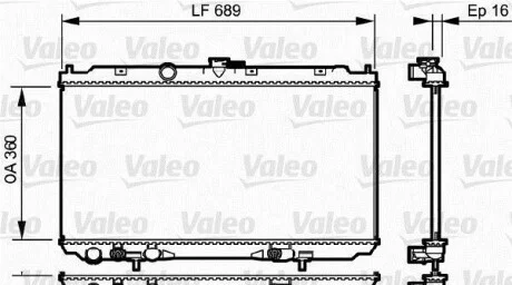 Радиатор охлаждения двигателя Valeo 734706