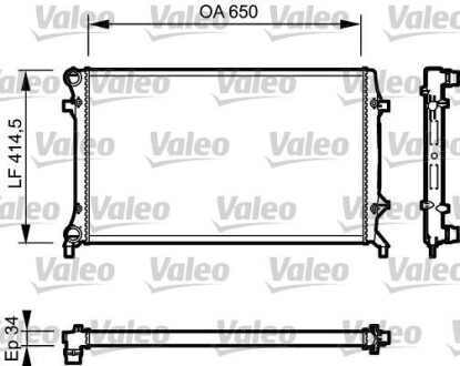 Радиатор охлаждения двигателя Valeo 735120