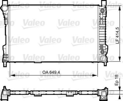 Радиатор охлаждения двигателя Valeo 735144