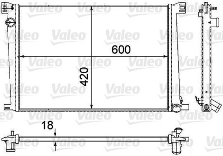 Радиатор охлаждения двигателя Valeo 735480