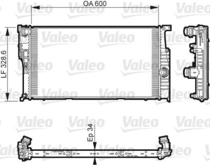 Радиатор охлаждения двигателя Valeo 735612