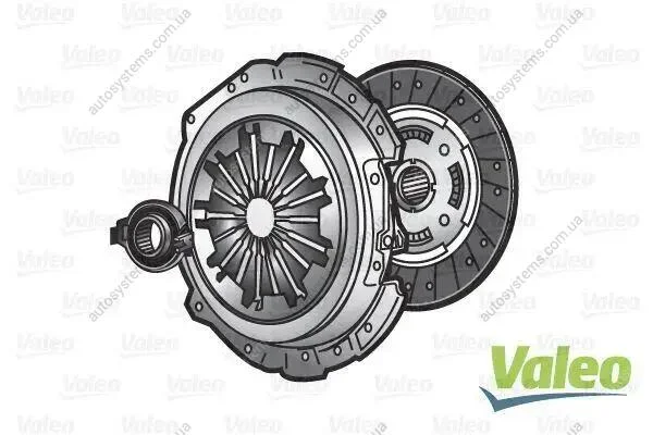 Комплект зчеплення Mazda 626 1.8/2.0i 92-98 (d=227mm) (+вижимний) Valeo 801930 (фото 1)