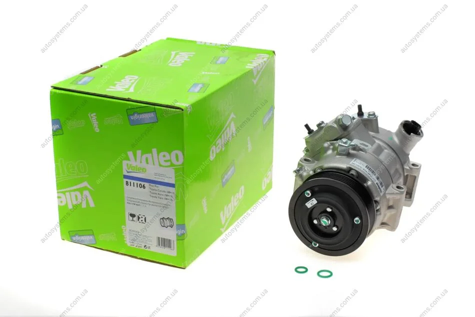 Компресор кондиціонера Toyota Auris/Corolla/Yaris 1.0-1.4 VVT-i 05- Valeo 811106 (фото 1)